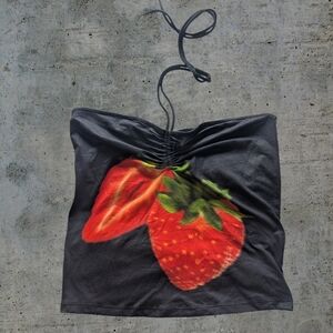 Silence + Noise Strawberry Halter Top